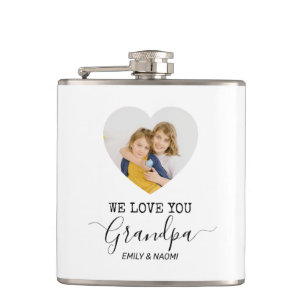 We Love You Grandpa   Personalized Flask