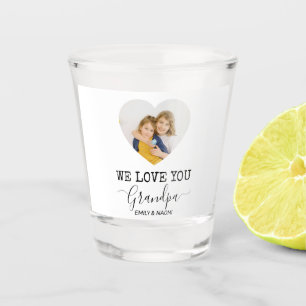 We Love You Grandpa   Personalized Shot Glass