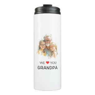 We Love You Grandpa Thermal Tumbler Custom Photo