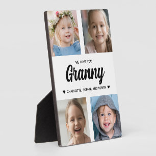 We Love You Granny Family Keepsake Photo Collage Plaque