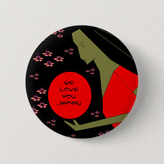 WE LOVE YOU JAPAN 6 CM ROUND BADGE