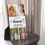 We Love You Meemaw Family Modern Photo Collage Plaque<br><div class="desc">The Meemaw We Love You Heart Modern Photo Collage Plaque is a touching and personalised gift that showcases your love for your grandmother. This beautifully designed plaque features a heart-shaped photo collage, allowing you to add your favourite family pictures in a modern and stylish layout. The heartfelt "We Love You,...</div>