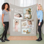 We Love You Mimi Grandkids Photo Collage Keepsake Fleece Blanket<br><div class="desc">Simple and so sweet and thoughtful, this custom blanket says "We Love you Mimi" in trendy modern typefaces along with the children's names. A stylishly arrange collage that includes 5 of your chosen photos makes a wonderful keepsake to treasure through the years. Handdrawn doodle hearts accent the design to add...</div>