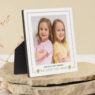 We Love You Mimi Grandkids Photo Personalised Plaque