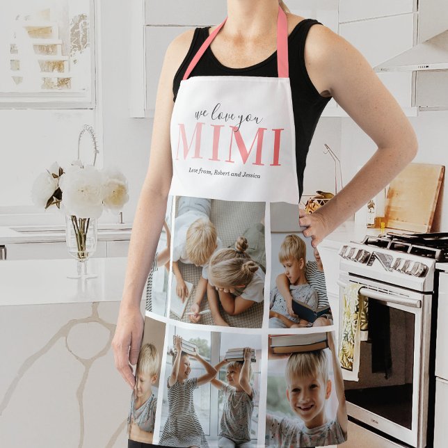 We Love You Mimi Photo Collage Apron (Creator Uploaded)