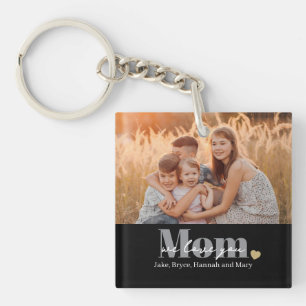 We Love You Mom Photo Gift Key Ring