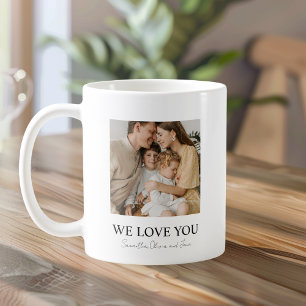 We Love You Mom Photo Mug – Personalized Family 