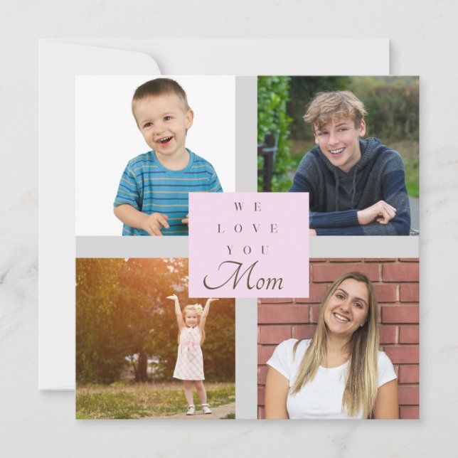 We Love You Mom Thank You Card (Front)