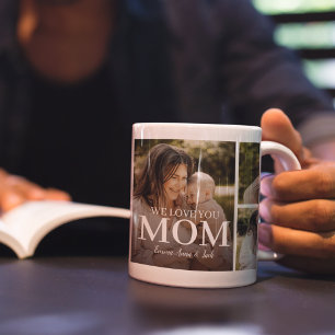 We Love You Mum 5 Photo Collage Coffee Mug