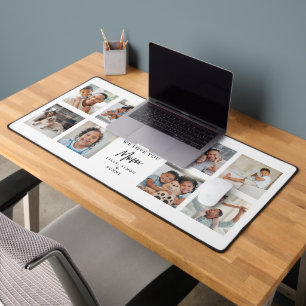 We Love You Mum 9 Photo Collage Personalised Desk Mat