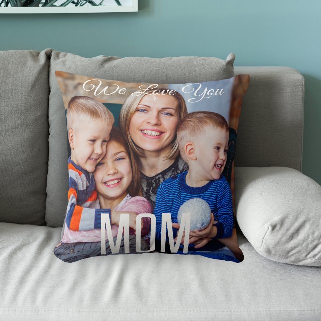 We Love You Mum Custom Mothers Day Photo Cushion (Creator Uploaded)