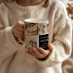 We Love You Mum Elegant Modern 9 Photo Coffee Mug