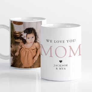 We Love You Mum Elegant Photo Mug
