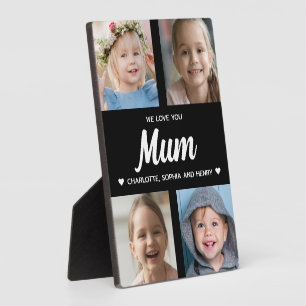 We Love You Mum Family Keepsake Photo Collage  Plaque