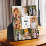 We Love You Mum Family Modern Photo Collage Plaque<br><div class="desc">The We Love You Mum Family Modern Photo Collage Plaque is a heartfelt keepsake that celebrates the special bond between a mother and her family. Featuring a customisable design, this plaque allows you to upload your favourite family photos and arrange them into a beautiful collage. The sleek, modern layout is...</div>