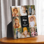 We Love You Mum Family Modern Photo Collage Plaque<br><div class="desc">The We Love You Mum Family Modern Photo Collage Plaque is a heartfelt keepsake that celebrates the special bond between a mother and her family. Featuring a customisable design, this plaque allows you to upload your favourite family photos and arrange them into a beautiful collage. The sleek, modern layout is...</div>
