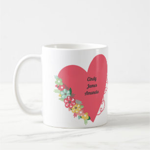 We Love You Mum Heart Mother's Day Gift From Us Coffee Mug