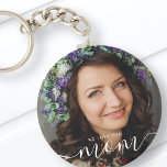 We Love You Mum Modern Classic Photo Key Ring<br><div class="desc">This simple and classic design is composed of sans serif and playful cursive typography and add a custom photo. Change "Mum" to mother,  mama,   mum etc.</div>