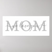we love you mum mother minimalist home poster