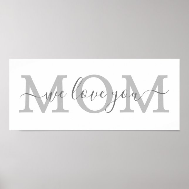we love you mum mother minimalist home poster (Front)