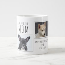 We love you mum Mother's Day 6 photo collage