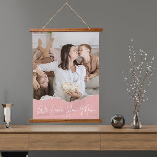 We Love You Mum Mother's Day Custom Photo Hanging Tapestry