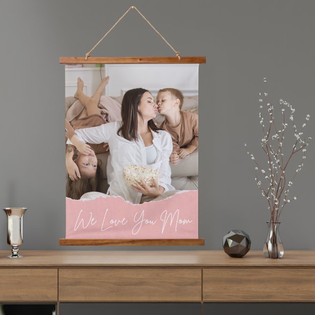 We Love You Mum Mother's Day Custom Photo Hanging Tapestry (Creator Uploaded)