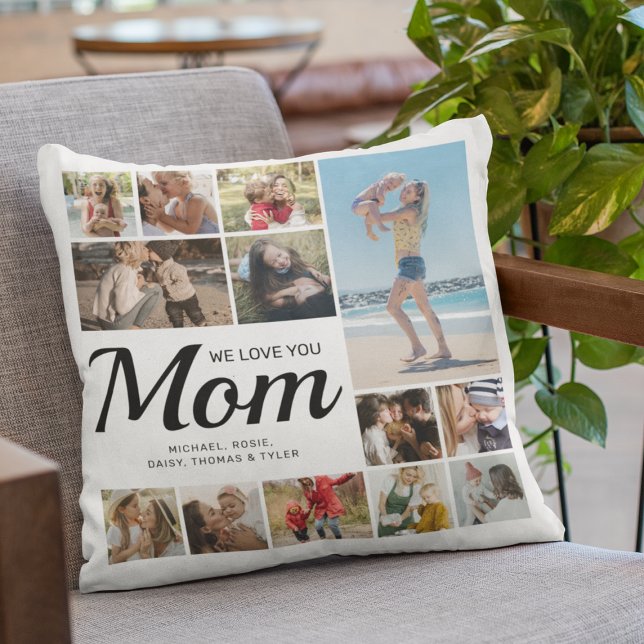We Love You Mum Multi-Photo Cushion (Creator Uploaded)
