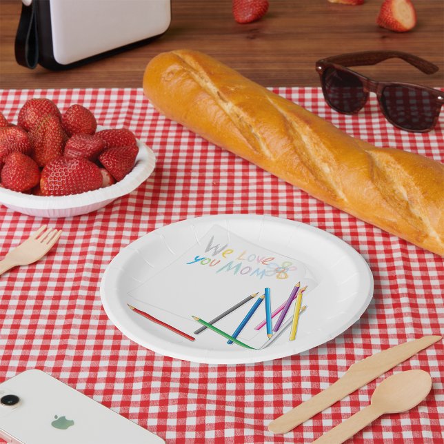 We Love You Mum Paper Plates (Creator Uploaded)