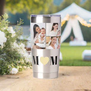 We Love You Mum Personalised Mother Photo Collage Insulated Tumbler