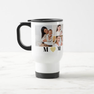We Love You Mum Personalised Mother Photo Collage Travel Mug