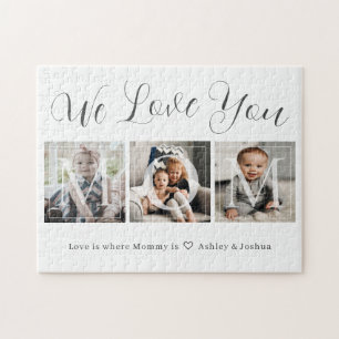 We Love You Mum Photo Collage Jigsaw Puzzle