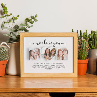 We Love You Mum Photo Collage Poster