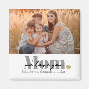 We Love You Mum Photo Gift Magnet