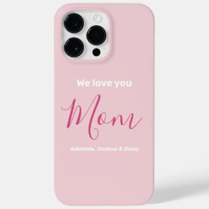 We Love You Mum Pink Minimalist  Case-Mate iPhone 14 Pro Max Case