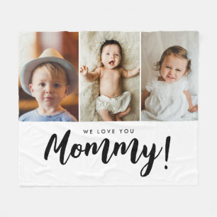 We love you Mummy Children photos Fleece Blanket