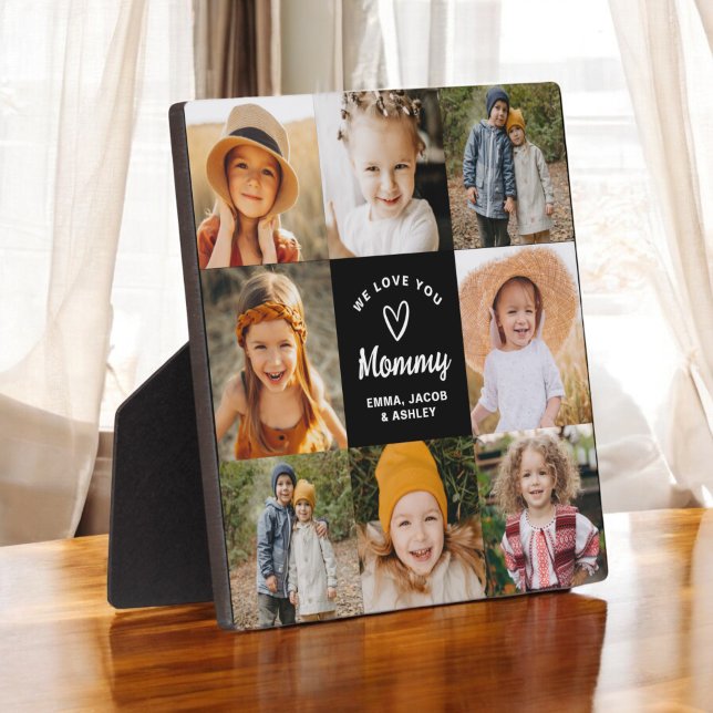 We Love You Mummy Family Modern Photo Collage Plaque (Creator Uploaded)