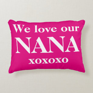 We Love You Nana Cute Modern Grandmother Pillow
