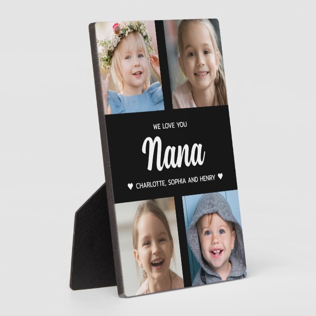 We Love You Nana Family Keepsake Photo Collage  Plaque (Side)