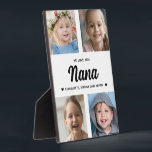 We Love You Nana Family Keepsake Photo Collage  Plaque<br><div class="desc">Create a special keepsake gift with your favourite family photographs. This modern photo collage includes 4 precious pictures of her grandchildren. All of the text is editable. Yes, it's the perfect gift for Mother's day, but any grandmother would also treasure receiving this on her birthday or as a Christmas gift....</div>
