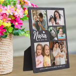 We Love You Nana Grandkids Names Chalkboard Photo  Plaque<br><div class="desc">Customised nana photo plaque with grandkids names and  grandchildren pictures .Makes a special, memorable and unique keepsake gift for holidays, birthday, grandparents day, mothers day and Christmas.</div>