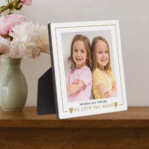 We Love You Nana Grandkids Photo Personalised Plaque