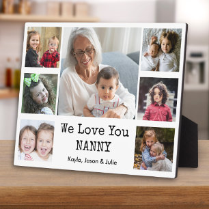 We Love You Nanny Grandkids Names 7 Photo White Plaque