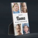We Love You Nonna Family Keepsake Photo Collage  Plaque<br><div class="desc">Create a special keepsake gift with your favourite family photographs. This modern photo collage includes 4 precious pictures of her grandchildren. All of the text is editable. Yes, it's the perfect gift for Mother's day, but any grandmother would also treasure receiving this on her birthday or as a Christmas gift....</div>