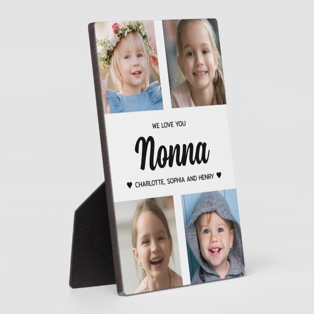 We Love You Nonna Family Keepsake Photo Collage  Plaque (Side)