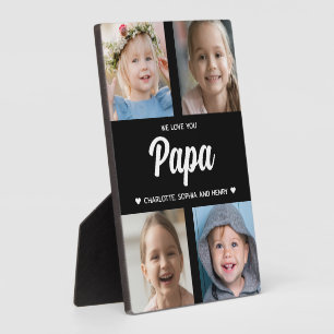 We Love You Papa Family Keepsake Photo Collage  Plaque