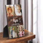 We Love You Papa Family Wood Photo Collage Plaque<br><div class="desc">The Papa We Love You Heart Modern Photo Collage Plaque is a touching and personalised gift that showcases your love for your grandfather. This beautifully designed plaque features a heart-shaped photo collage, allowing you to add your favourite family pictures in a modern and stylish layout. The heartfelt "We Love You,...</div>