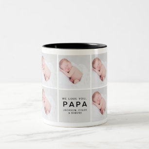 We Love You, Papa Photo Collage Mug 