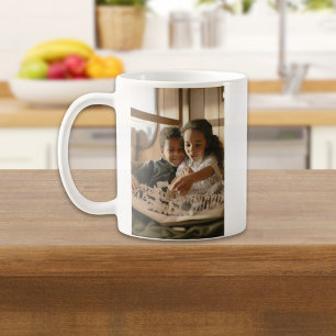 We Love You Papa Simple Script Photo Coffee Mug