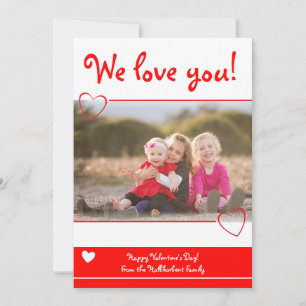 We love you   Photo Flat Card